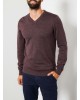 Men's pullover with a V neck Petrol Industries (M-3000-KWV200-3118-SYRUP-RED)