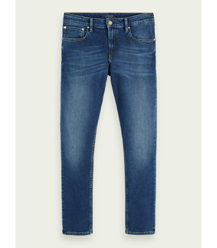Παντελόνι με φερμουάρ σε mid-rise super slim γραμμή Scotch & Soda (156688-3776-BLAUW-SUNSET-BLUE)