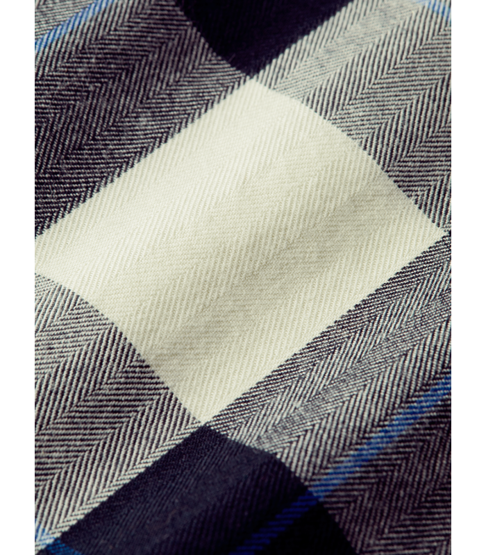 Men's long-sleeved checked shirt Scotch & Soda (158449-0219-COMBO-C-WHITE)