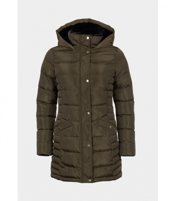 Tiffosi women's puffer jacket with hood (10036229-CIERRA-ARMY)
