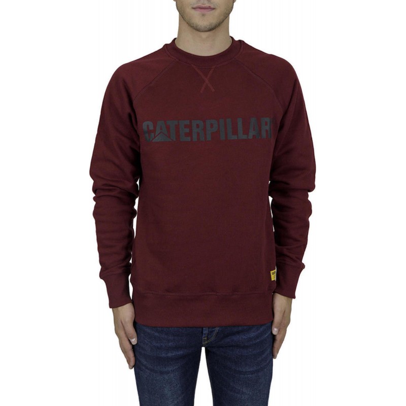 Caterpillar men's sweatshirt with round neckline (2910266-BORDEAUX) 