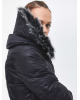 Ltb women's quilted jacket with detachable fur (CAHOLE-44003-BLACK)