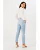 Παντελόνι γυναικείο ψηλόμεσο με φερμουάρ σε mom γραμμή Garcia Jeans (286-ISABELLA-4404-VINTAGE-USED-BLUE) 