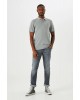 Παντελόνι ανδρικό με φερμουάρ σε slim γραμμή Garcia Jeans (630-SAVIO-5997-MEDIUM-USED-GREY)