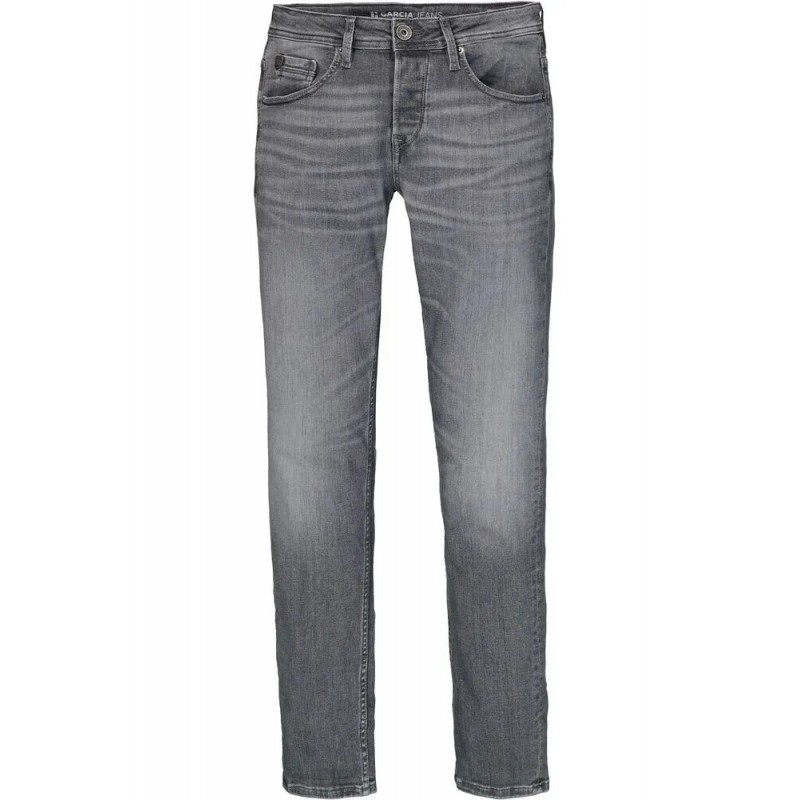 Παντελόνι ανδρικό με φερμουάρ σε slim γραμμή Garcia Jeans (630-SAVIO-5997-MEDIUM-USED-GREY)