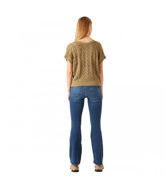 T-shirt γυναικείο πλεκτό με λαιμόκοψη V Garcia Jeans (O40041-1013-KHAKI)