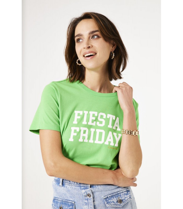 T-shirt γυναικείο με στρογγυλή λαιμόκοψη Garcia Jeans (P40201-4866-FESTIVE-GREEN)