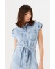 Φόρεμα τζιν με κουμπιά & ζώνη Garcia Jeans (P40286-1837-MEDIUM-USED-BLUE)