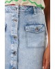 Φούστα jean με κουμπιά Garcia Jeans (P40322-1837-MEDIUM-USED-BLUE)