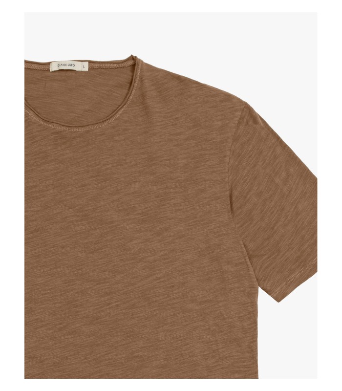 T-shirt ανδρικό με στρογγυλή λαιμόκοψη Gianni Lupo (GL1053F-CAMEL)
