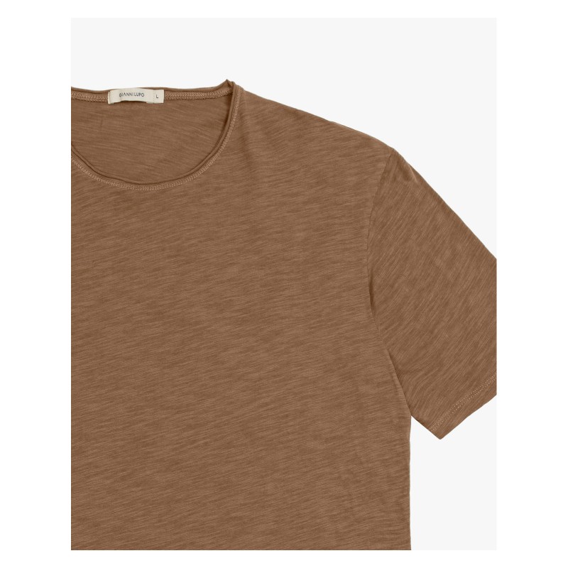 T-shirt ανδρικό με στρογγυλή λαιμόκοψη Gianni Lupo (GL1053F-CAMEL)