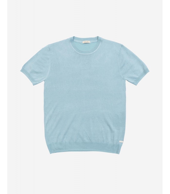 T-shirt ανδρικό πλεκτό με στρογγυλή λαιμόκοψη Gianni Lupo (GL510S-SKY-BLUE)