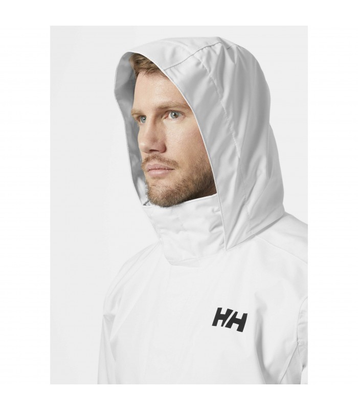 Μπουφάν ανδρικό αδιάβροχο με ενσωματωμένη κουκούλα Helly Hansen (62643-001-WHITE)