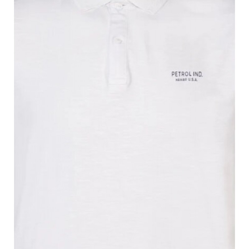 Πόλο T-shirt ανδρικό με δύο κουμπάκια Petrol Industries (M-1040-POL904-0000-BRIGHT-WHITE)