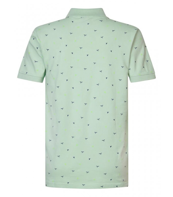 Πόλο T-shirt ανδρικό fullprint με δύο κουμπάκια Petrol Industries (M-1040-POL923-6159-PISTACHE-GREEN)