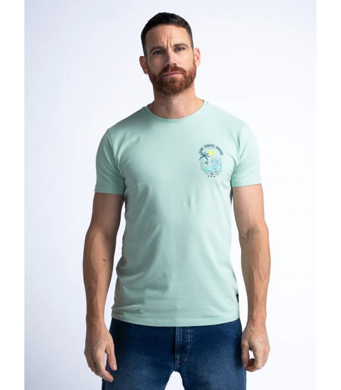 T-shirt ανδρικό με στρογγυλή λαιμόκοψη Petrol Industries (M-1040-TSR675-6159-PISTACHE-GREEN)