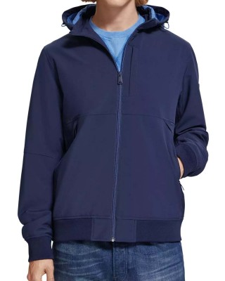 Men's seasonal hooded jacket Scotch & Soda (175397-6865-NAVY-BLUE)