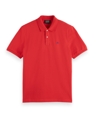Men's classic two buttons polo T-shirt Scotch & Soda (175557-1515-LOBSTER-RED)