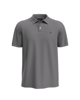 Men's classic two buttons polo T-shirt Scotch & Soda (175557-6909-SEAL-GRAY)