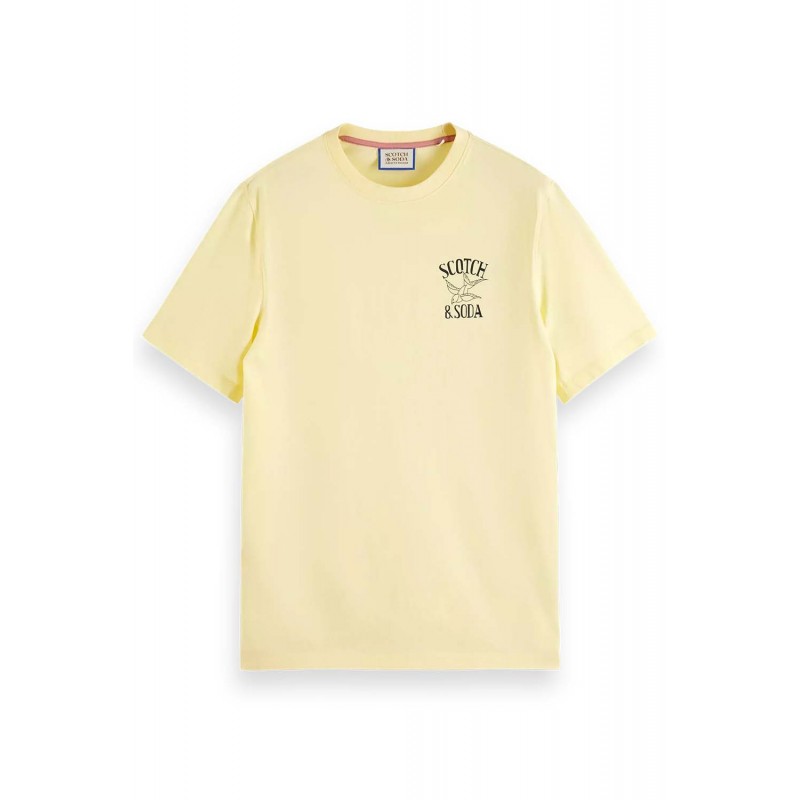 T-shirt ανδρικό με στρογγυλή λαιμόκοψη Scotch & Soda (175564-2146-FIRST-LIGHT-YELLOW)