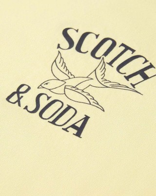 Men's T-shirt with a round neckline Scotch & Soda (175564-2146-FIRST-LIGHT-YELLOW)