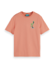 T-shirt ανδρικό με στρογγυλή λαιμόκοψη Scotch & Soda (175641-2748-CORAL-REEF-SALMON)