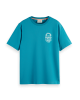 T-shirt ανδρικό με στρογγυλή λαιμόκοψη Scotch & Soda (176739-0716-PETROL-BLUE)