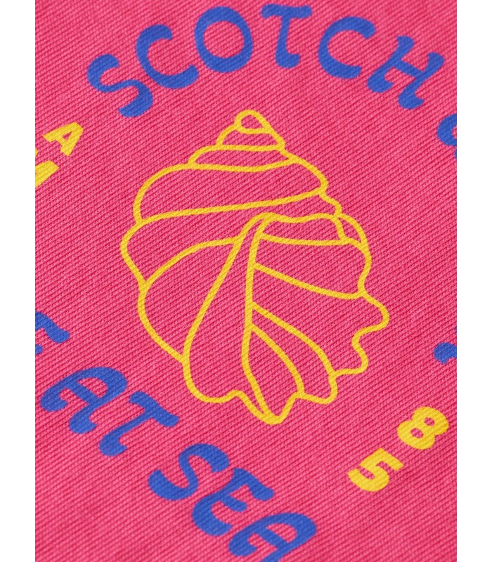 T-shirt ανδρικό με στρογγυλή λαιμόκοψη Scotch & Soda (176739-1195-TROPICAL-PINK)