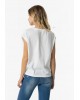 T-shirt γυναικείο με λαιμόκοψη V Tiffosi (10053918-CHARLIZE-001-WHITE)