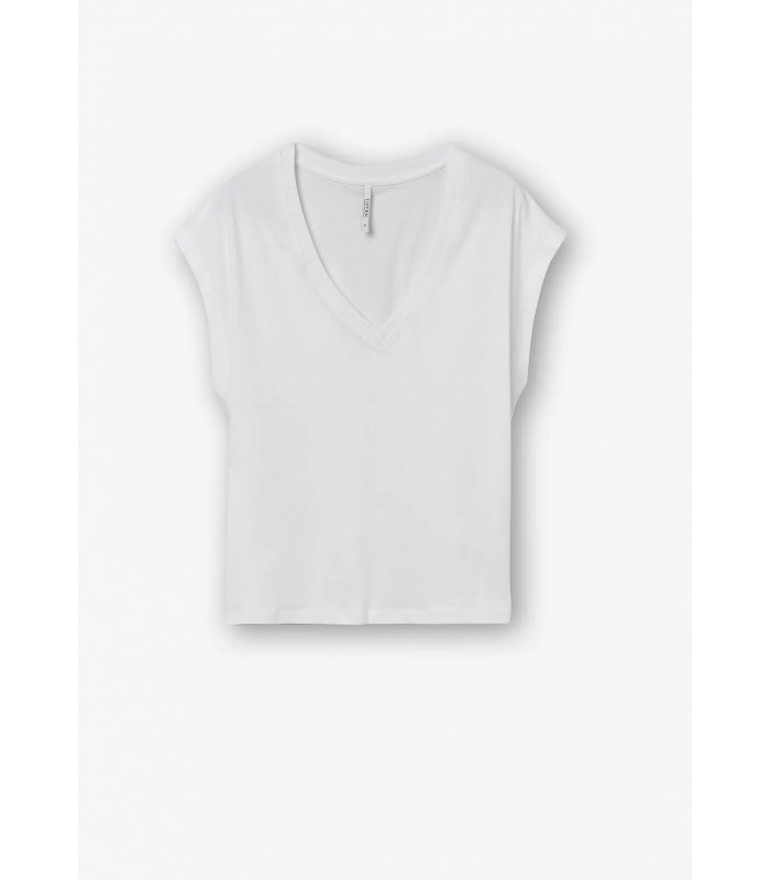 T-shirt γυναικείο με λαιμόκοψη V Tiffosi (10053918-CHARLIZE-001-WHITE)