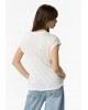 T-shirt γυναικείο με στρογγυλή λαιμόκοψη Tiffosi (10054234-MAE-110-OFF-WHITE)