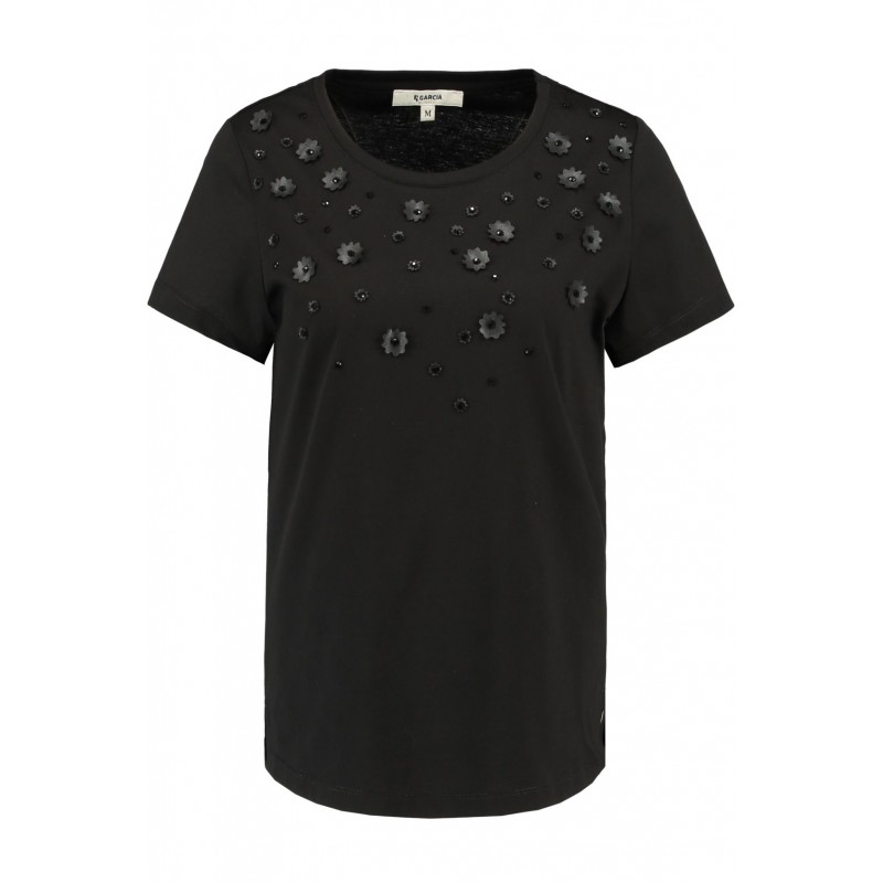 Garcia Jeans women's T-shirt with round neckline (D90211-BLACK-60)