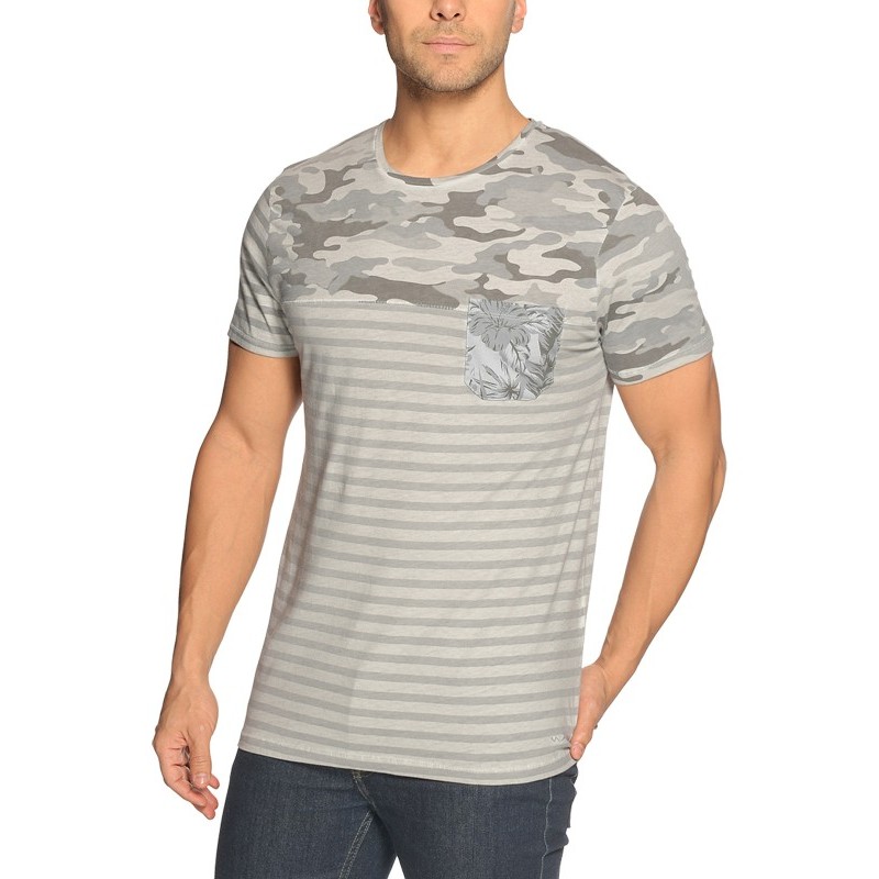 Ltb men's T-shirt with round neckline and pocket (BOMARA-GREY-5925)