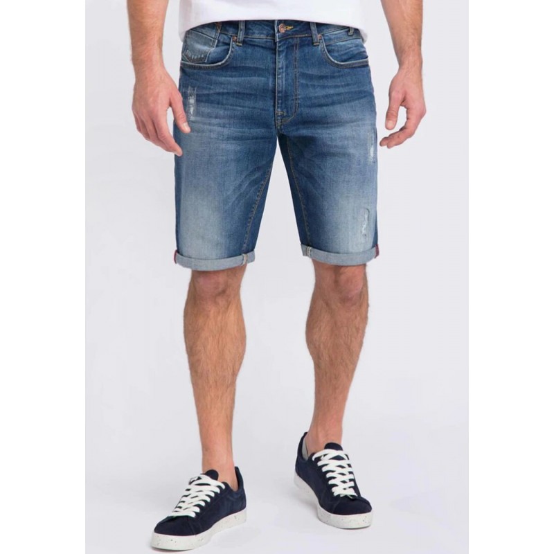 Petrol Industries men's jeans Bermuda with zipper ((M-SS19-SHO594-MEDIUM-VINTAGE-5856)