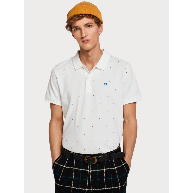 Men's polo T-shirt Scotch & Soda (149077-0219-COMBO-C-WHITE)