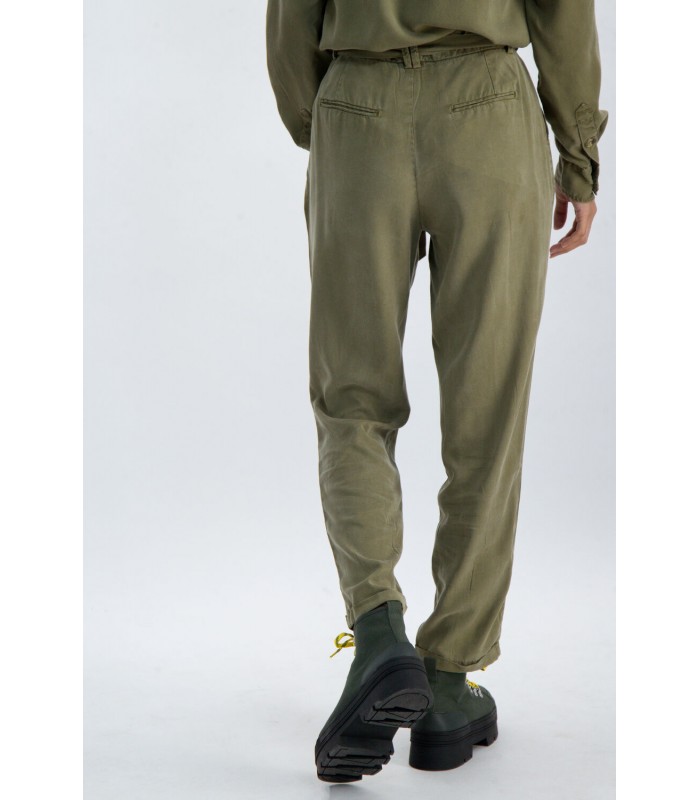 Women's high waist regular slim fit trousers Garcia Jeans (M00112-3297-OLIVE-GREEN)