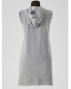 Φόρεμα αμάνικο με κουκούλα Ltb (MOYIDA-83022-GREY)