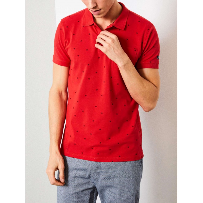 Men's polo T-shirt Petrol Industries (M-1000-POL906-3142-IMPERIAL-RED)