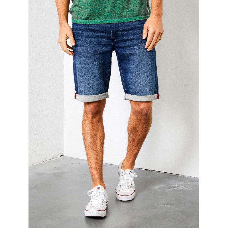 Petrol Industries men's jeans shorts with zipper (M-1000-SHO591-DARK-BLUE-5800)