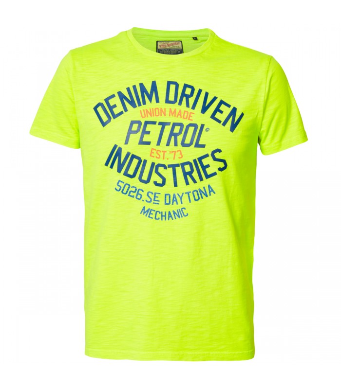 Petrol Industries men's T-shirt with round neckline (M-1000-TSR603-SAFETY-YELLOW-1000)