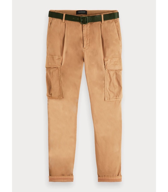 Men's loose tapered cargo trousers with zipper Scotch & Soda (155028-0768-SANDSTONE-BROWN)