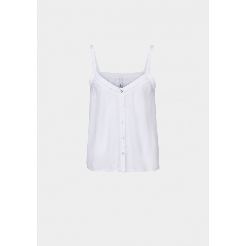 Tiffosi women's sleeveless top with buttons (10033428-DREAMY-WHITE)