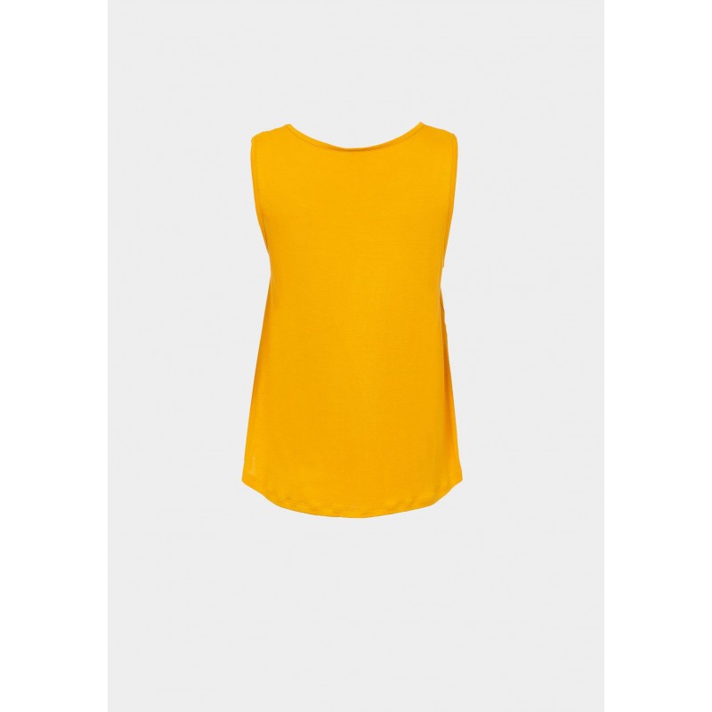 Tiffosi women's sleeveless top with round neckline. (10033754-JESTER-ORANGE)