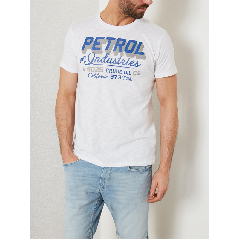 Petrol Industries men's T-shirt with round neckline (M-SS18-TSR634-BRIGHT-WHITE)