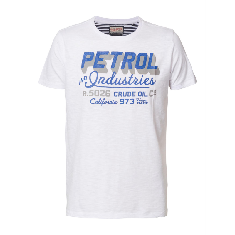 Petrol Industries men's T-shirt with round neckline (M-SS18-TSR634-BRIGHT-WHITE)
