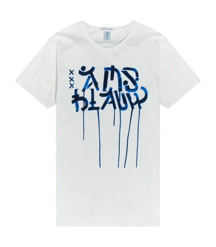 T-shirt ανδρικό με χαλαρή λαιμόκοψη Scotch & Soda (141311-01-WHITE)