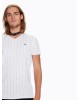 T-shirt ανδρικό με μικροσχέδιο και V λαιμόκοψη Scotch & Soda (142642-0588-WHITE)